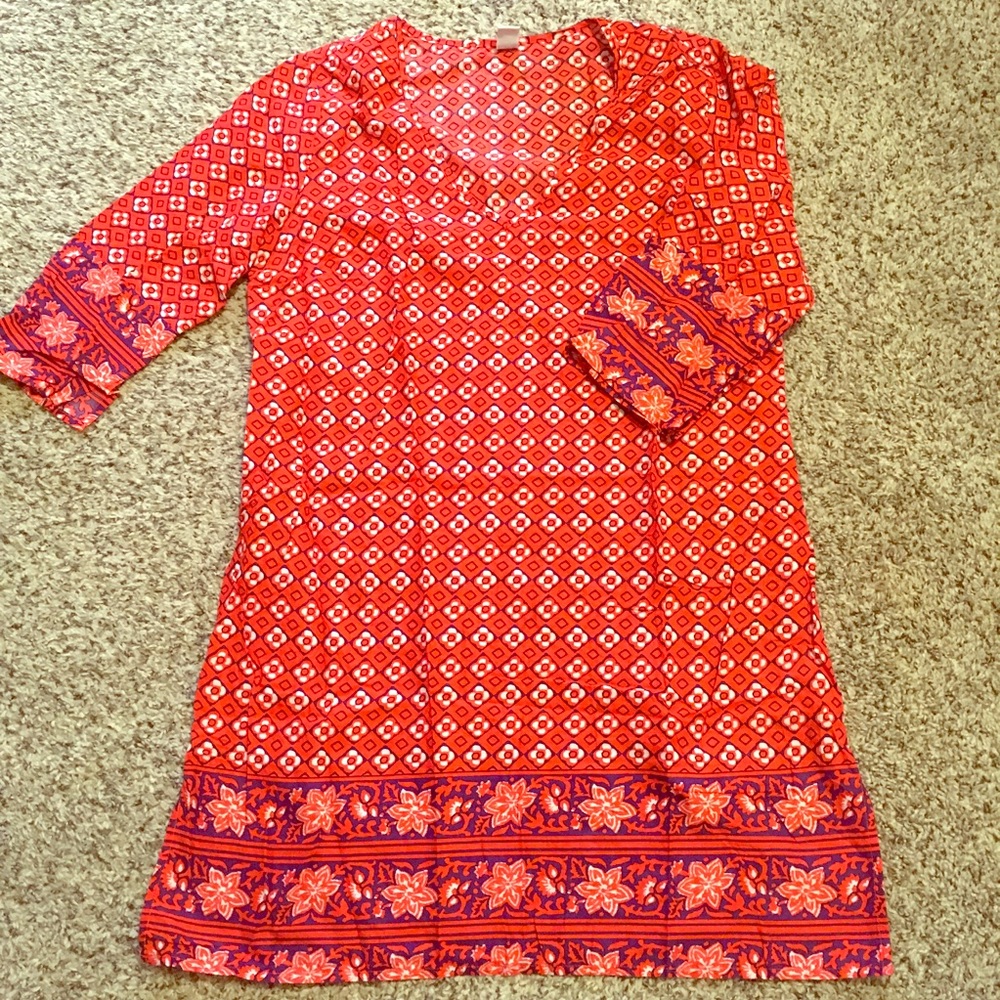 Old Navy Orange & Purple Dress Sz Med. NWOT